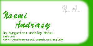 noemi andrasy business card
